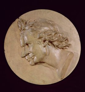 Josephia (1740-1810) ja Etienne Montgolfieria (1745-99) kuvaava medaljonki tekijältä Jean Antoine Houdon