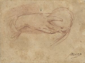 Käsi rinnassa tekijältä Jean Antoine Watteau (rejected attribution)