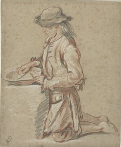 Nen amb barret de feltre en acabat de cocció tekijältä Jean Antoine Watteau (rejected attribution)