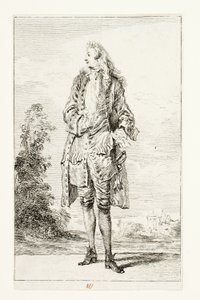 Herrasmies, käsi liivi tekijältä Jean-Antoine Watteau