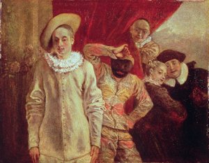 Harlekiini, Pierrot ja Scapin, Commedia dell