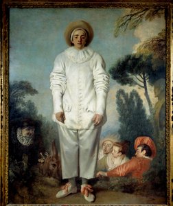 Pierrot, nimeltään Gilles. (Pedrolino Commedia dell