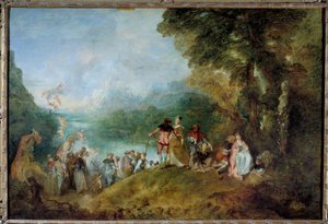 Pyhiinvaellus Cytheran saarelle (Cytheran alukselle) tekijältä Jean Antoine Watteau