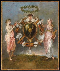 Komedian ja musiikin liitto tekijältä Jean Antoine Watteau