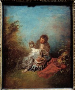 Väärä askel. Jean Antoine Watteaun (1684-1721) maalaus tekijältä Jean Antoine Watteau
