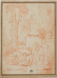 Tobit Kuolleiden hautaaminen tai Focianin hautajaiset tekijältä Jean Antoine Watteau