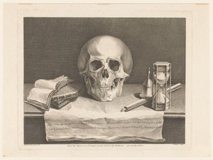 Asetelma vanitas-symboleilla tekijältä Jean Aubert