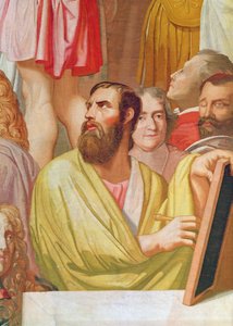 Homage to Homeros (yksityiskohta oikealla alhaalla) (kuvakudos) (kuvakudos) tekijältä Jean Auguste Dominique Ingres