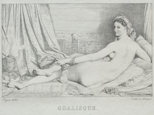 Odalisque, 1825. tekijältä Jean Auguste Dominique Ingres