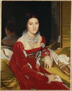 Mme. de Senonnesin muotokuva (maalaus kankaalle) tekijältä Jean Auguste Dominique Ingres