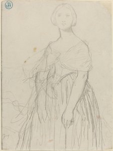 Luonnos Madame Moitessierille tekijältä Jean Auguste Dominique Ingres