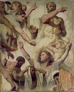 Huonekalut ja erilaiset esineet 1100- ja 1300-luvuilta tekijältä Jean Auguste Dominique Ingres