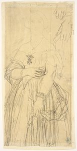 Tutkimus Madame Moitessierin pukua ja käsiä varten. tekijältä Jean Auguste Dominique Ingres