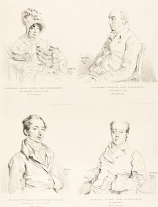 Sylvester (Douglas) Lord Glenbervie; Katherine Anne (pohjoinen) Glenbervie; Frederic (pohjoinen) Guilfordin jaarli; Frederic Sylvester Douglas tekijältä Jean Auguste Dominique Ingres