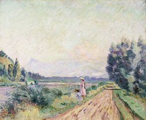 Iseren pankit Pontcharrassa; Bords de l"Isere a Pontcharra, 1901 tekijältä Jean Baptiste Armand Guillaumin