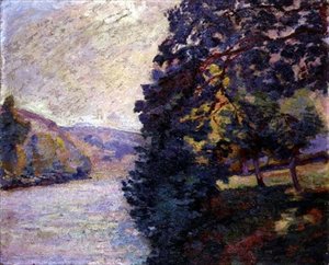 Sunrise at Crozant, Bretagne, n. 1916 (öljy kankaalle) tekijältä Jean Baptiste Armand Guillaumin
