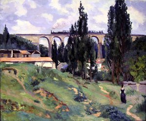 Viadukti Val-Fleuryssa, Meudonissa (Hauts-de-Seine) tekijältä Jean Baptiste Armand Guillaumin
