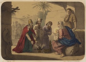 Taikamiesten palvonta tekijältä Jean Baptiste Auguste Leloir