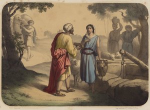 Eliezer Et Rebecca tekijältä Jean Baptiste Auguste Leloir