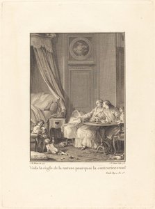 Se on luonnon sääntö, miksi rikot sitä? tekijältä Jean Baptiste Blaise Simonet after Jean Michel Moreau