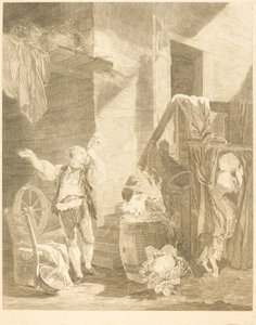 Rose ja Colas tekijältä Jean Baptiste Blaise Simonet after Pierre Antoine Baudouin