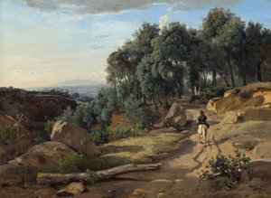 Näkymä Volterran lähellä tekijältä Jean Baptiste Camille Corot