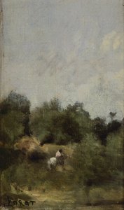 Ein Reiter auf dem Land, von Jean-Baptiste-Camille Corot