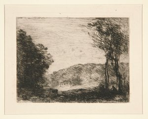 Campagne Bois?e (metsäinen maaseutu) tekijältä Jean-Baptiste-Camille Corot