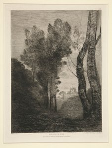 Environs de Rome (lähellä Roomaa) tekijältä Jean-Baptiste-Camille Corot
