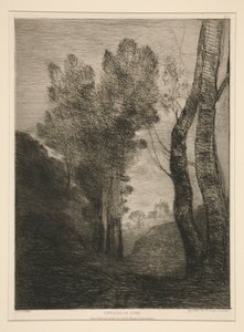 Environs de Rome (lähellä Roomaa) tekijältä Jean-Baptiste-Camille Corot