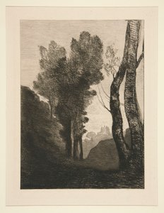 Environs de Rome (lähellä Roomaa) tekijältä Jean-Baptiste-Camille Corot