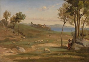 Italialainen maisema tekijältä Jean-Baptiste-Camille Corot
