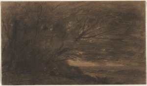 Maisema (suuri puu) tekijältä Jean-Baptiste-Camille Corot
