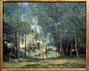 Le Moulin de Saint-Nicolas-Lez-Arrasin maalaus Camille Corotista (1796-1875) 1874 su. 0,65 x 0,81 m Pariisi, Orsay-museo