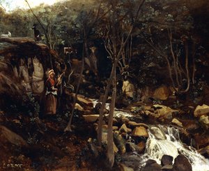 Lormes - Torrent seisovan talonpojan kanssa, kehrävä villa, 1842