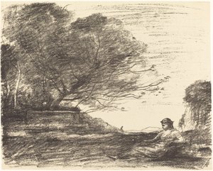 Sappho (safo) tekijältä Jean Baptiste Camille Corot