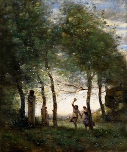 Pieni Bachchelle, 1874 tekijältä Jean-Baptiste-Camille Corot