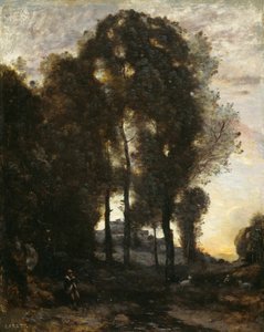 Matkamuisto Italiasta, 185560. tekijältä Jean-Baptiste-Camille Corot