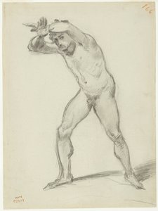 Seisova mies alaston tekijältä Jean-Baptiste-Camille Corot