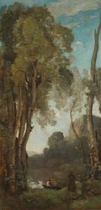 Neljä vuorokauden aikaa (ilta) tekijältä Jean-Baptiste-Camille Corot