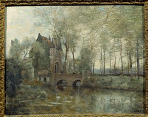 Wagnouvillen linna. Camille Corotin (1796-1875) maalaus tekijältä Jean Baptiste Camille Corot