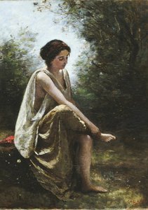 Haavoittunut Eurydike tekijältä Jean-Baptiste-Camille Corot