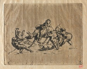 Bacchanal lasten ja aasin kanssa tekijältä Jean Baptiste Carpeaux
