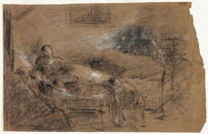 Kuolinvuode kohtaus tekijältä Jean Baptiste Carpeaux