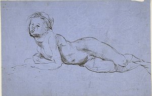 Nuori poika makuuasennossa tekijältä Jean Baptiste Carpeaux