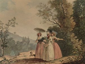 Pariisilaiset armot Bois de Vincennesissä, 1790, 1913 tekijältä Jean Baptiste Chapuy