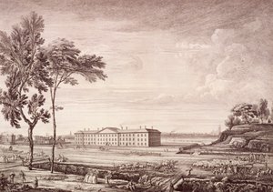 Näkymä Lontoon sairaalasta Whitechapel Roadilla, 1753