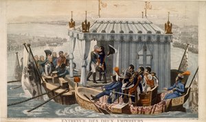 Venäjän keisarien Aleksanteri I:n ja Ranskan Napoleon I:n tapaaminen Nemanissa Tilsitin lähellä heinäkuussa