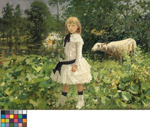 Miss Strobben muotokuva (öljy kankaalle) tekijältä Jean Baptiste Degreef