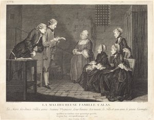 Onneton Calas-perhe tekijältä Jean Baptiste Delafosse, after Louis de Carrogis, called Carmontelle